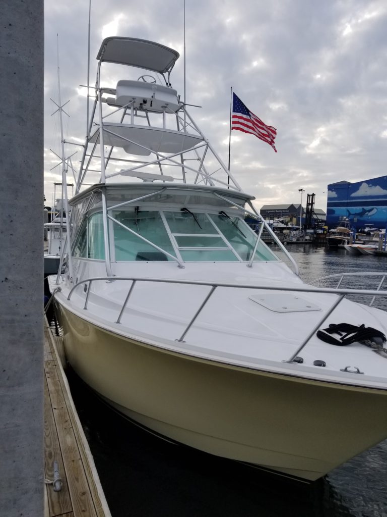 Time Out 35' Cabo, front view