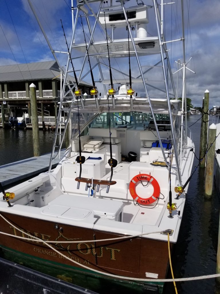 Time Out 35' Cabo, rear view